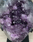 Natural Amethyst Geode with Handmade Stand, Ready to Display Specimen - MWS0106