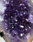 Natural Uruguayan Amethyst Geode with Handmade Metallic Stand - MWS1657