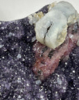 Large Amethyst Specimen with Beautiful Calcite & Hematite Formation - MWS1629