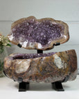 Huge Natural Amethyst Geode with Agate Shell – Perfect Home Accent - MWS1520