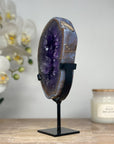 Deep Purple Amethyst & Blue Agate Geode Portal Slice - MWS1672