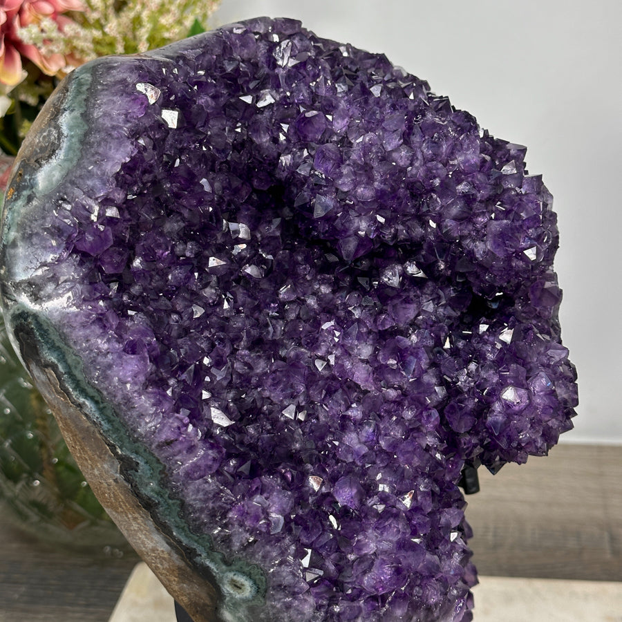 XXL Amethyst Specimen with Jasper Shell and Salactite Formations - AWS1435