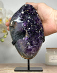 Natural Top Grade Amethyst Cluster with Rare Quartz Druzy & Calcite Inclusions - MWS1584