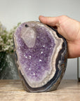 Unique Amethyst Geode, Calcite Crystal, Agate & Jasper Shell - CBP0412