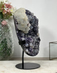 Rare Amethyst Cluster Covered with Calcite Crystals - MWS0915