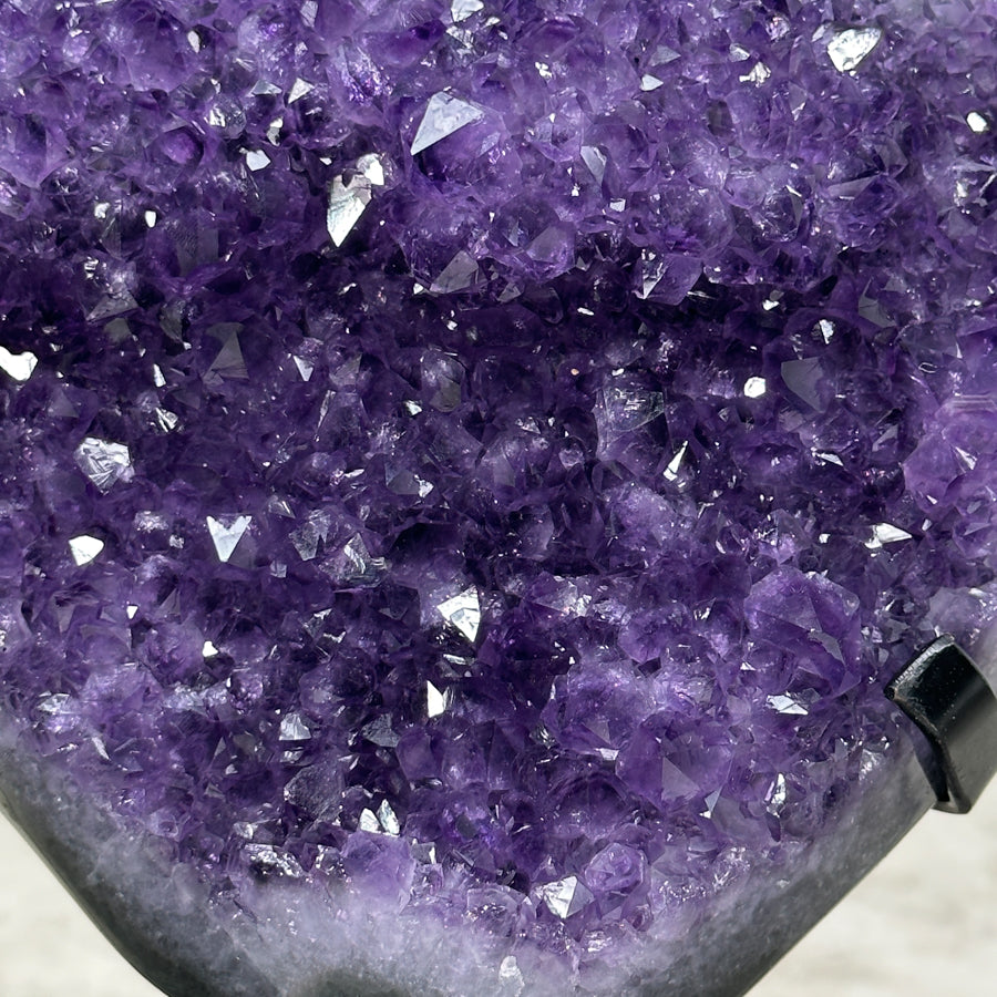 Stunning Natural Amethyst Cluster with Super Shinny Crystals - AWS1070