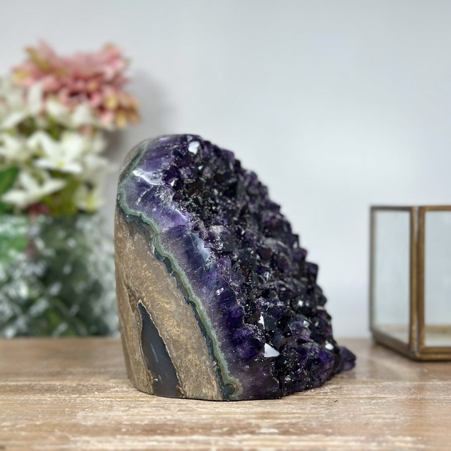 Deep Purple Cathedral with Sugar Crystal Inclusions - CBP1050