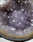 Uruguayan Amethyst Geode with ue Agate Shell & Stalacite Formation - MWS1362