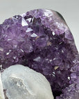 Natural Amethyst Cluster with Large Calcite Specimen - MWS0994