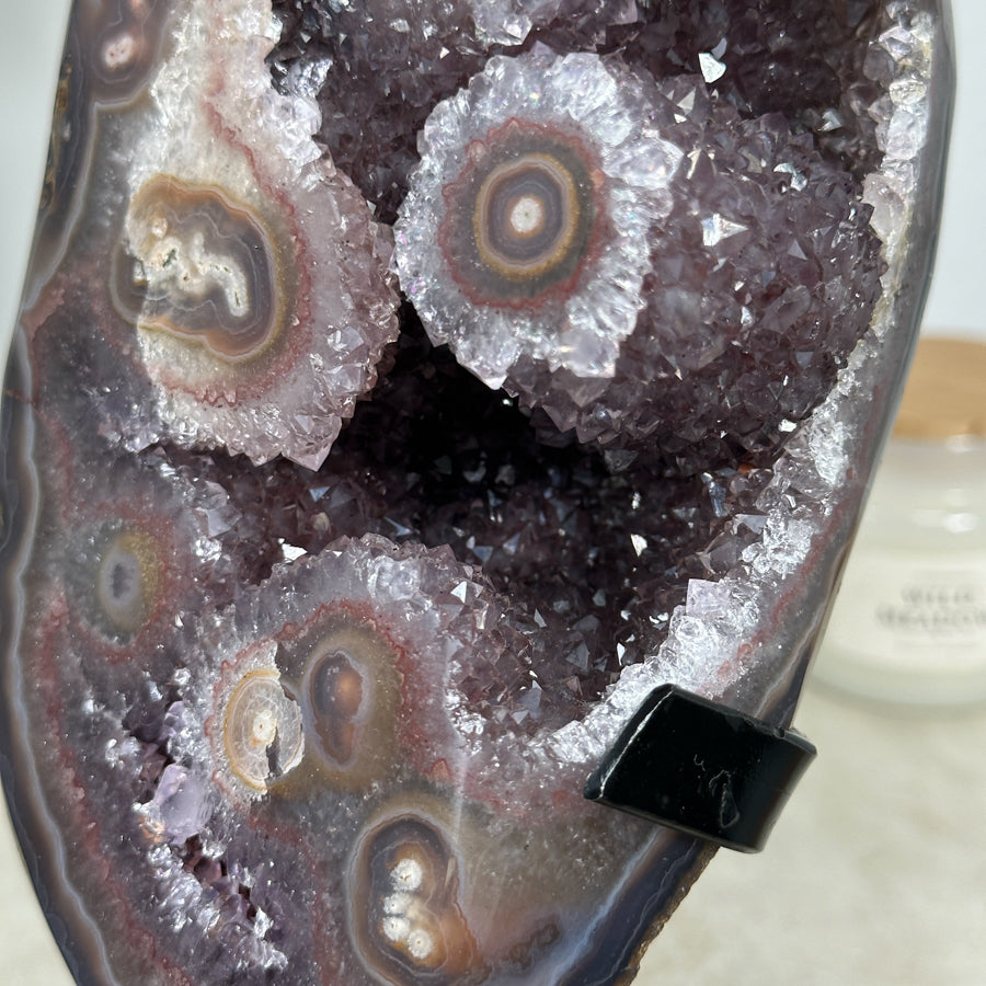 Stunning Red Quartz &amp; Agate Freeform Specimen - MWS1294