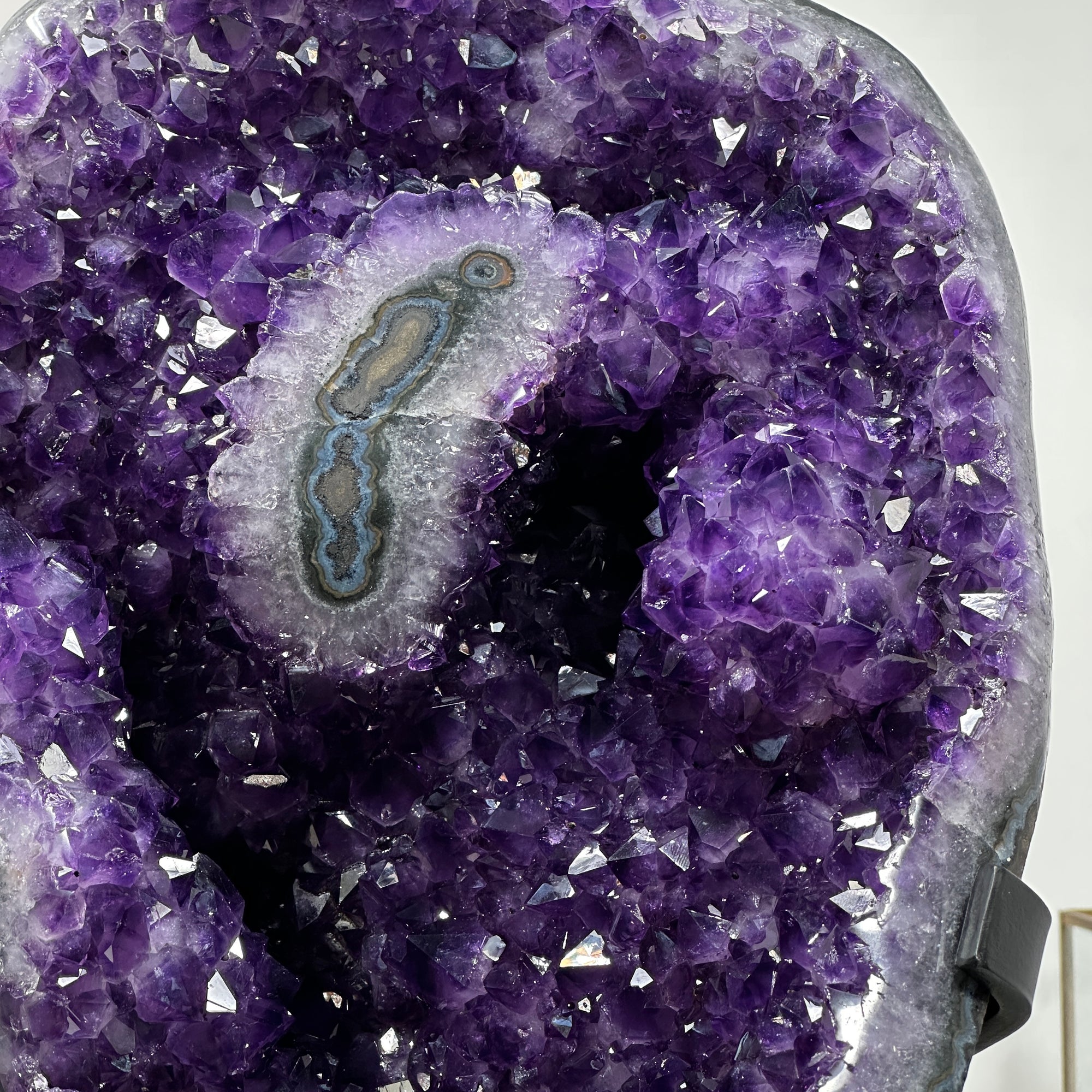 Natural Amethyst Stone Geode with Stalactite Eye Formation - AWS1254