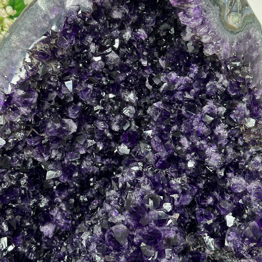 Outstaning Natural Deep Purple Amethyst Stone Geode - AWS0674