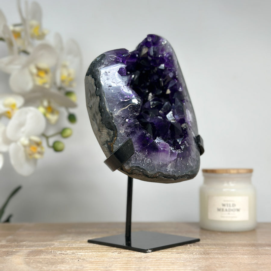 Stunning Deep Purple Natural Amethyst Geode - MWS1721