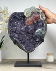 Large Amethyst Specimen with Beautiful Calcite & Hematite Formation - MWS1629