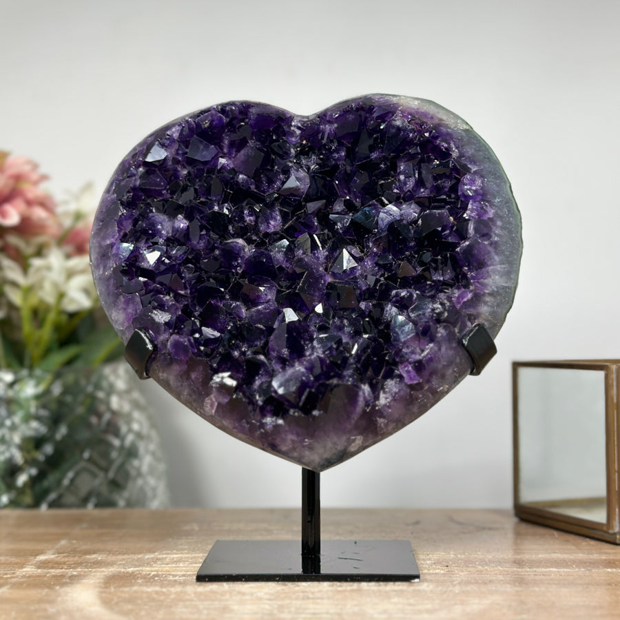 A+ Geade Uruguayan Amethyst Heart - HST0195