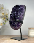 AAA Grade Natural Amethyst Cluster with Metal Stand - MWS1656