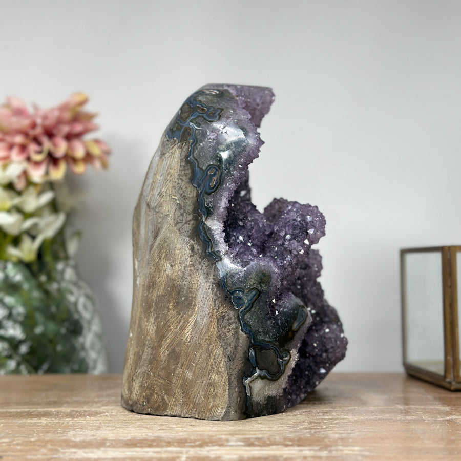 Beautiful Natural Amethyst Cathedral with Stalactite Formations - CBP1042