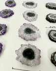 High-Quality Amethyst Quartz & Green Jasper Stalactite Slices for Jewelers - Wholesale Bulk Pack - STS0024