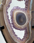 Unique Large Amethyst & Agate Geode Slice Portal with Stalactite Formation - MWS1568