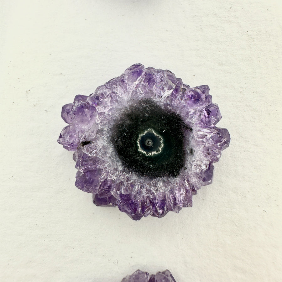 Unique Amethyst, Quartz &amp; Green Jasper Stalactite Slices Set - Natural Crystal for Handmade Jewelry - STS0025