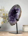 Beautiful Amethyst Geode, Metal Stand Included - MWS1608