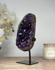 A+ Grade Natural Amethyst from Uruguay, Stand Included - MWS1676