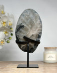 Premium Quality Amethyst Geode, Metallic Stand Included - MWS1722