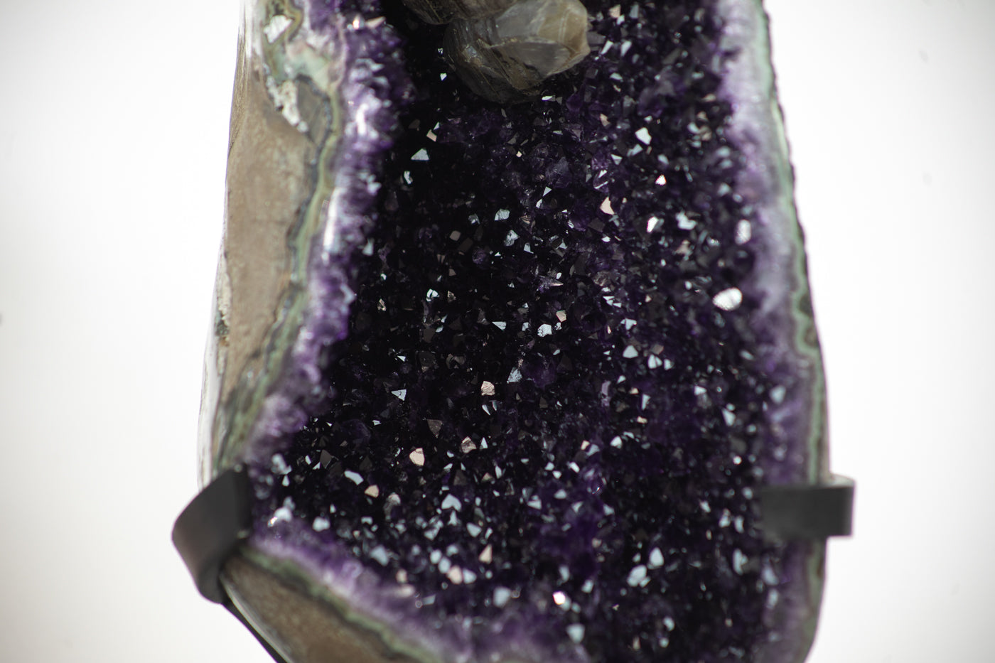 Uruguayan Amethyst Large Geode with Unique Calcite Inclusion - MWS0366