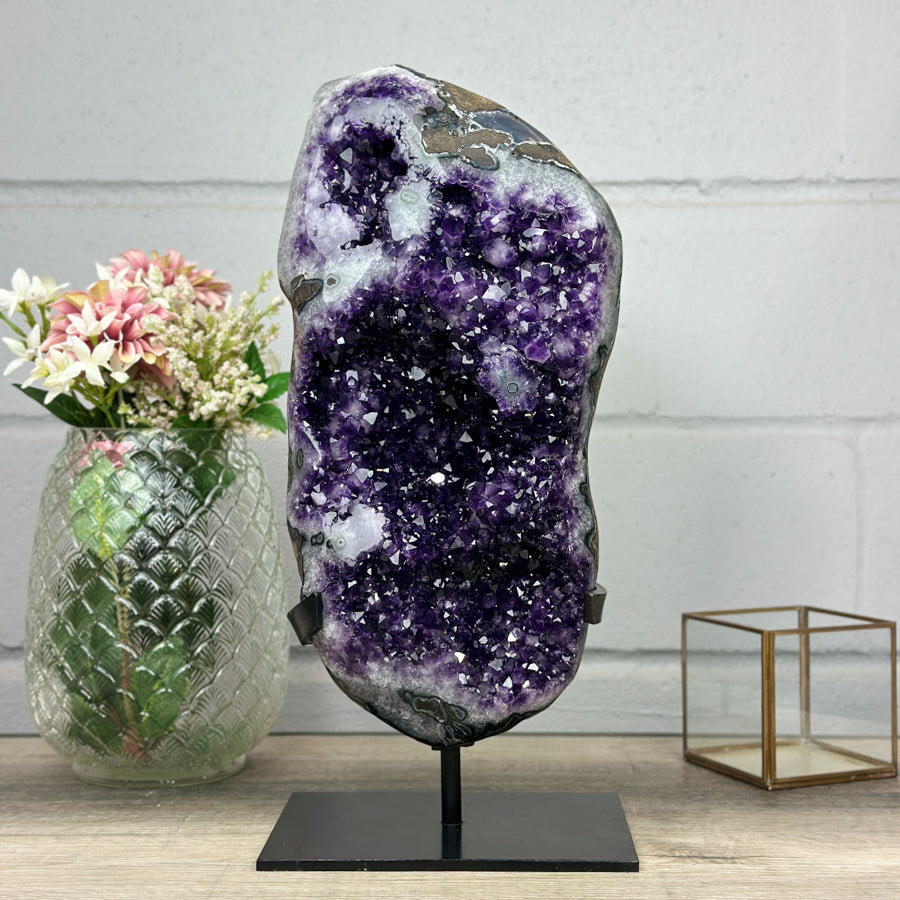 Deep Purple Amethyst Geode, Premium Quality Amethyst - AWS0212