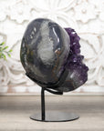 Beautiful Amethyst Stone with Black Hematite & Calcite Crystals - MWS0258
