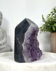 Blue Banded Agate & Amethyst Stone Tower  - STP0141