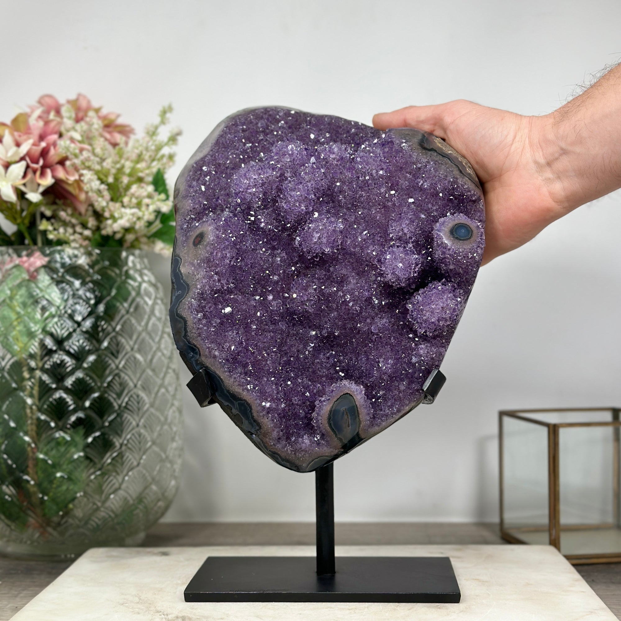 Stunning Amethyst Stone with Stalactite Formations - AWS0780