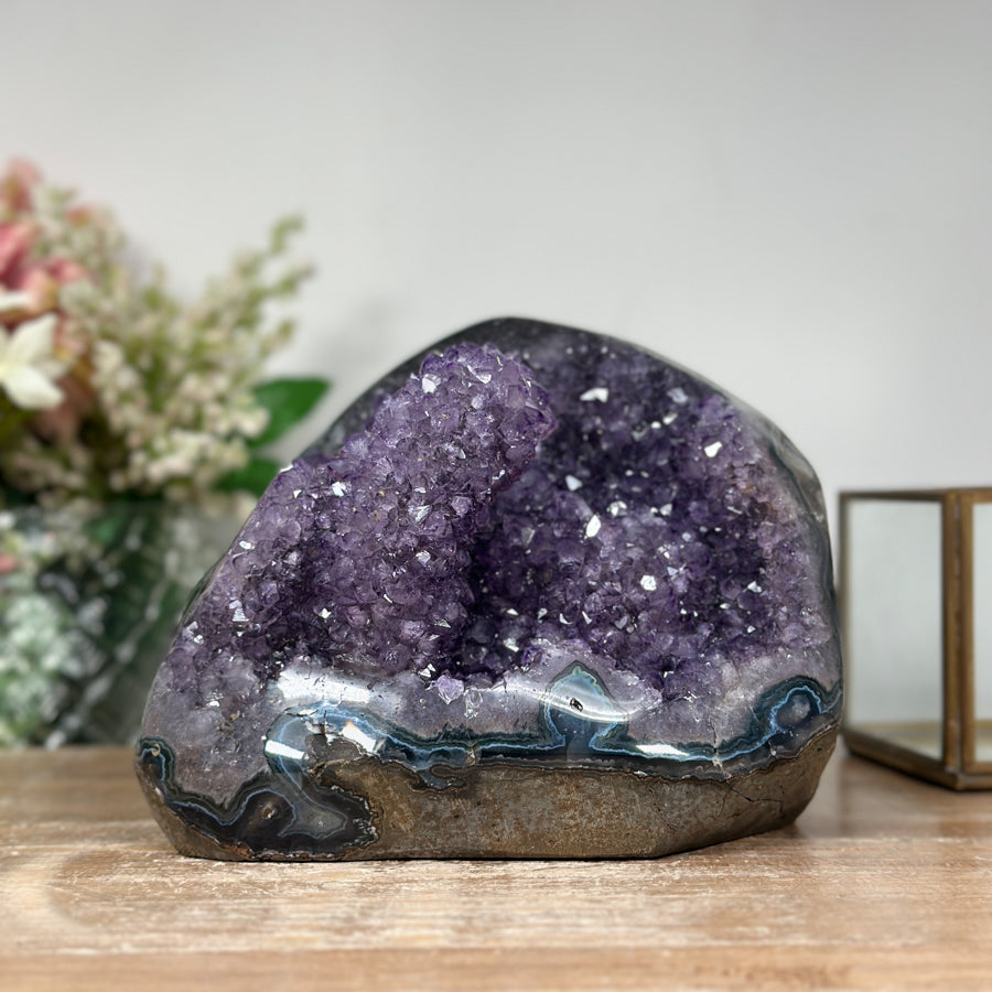 Natural Amethyst Geode, Amethyst Stalactite - CBP0362