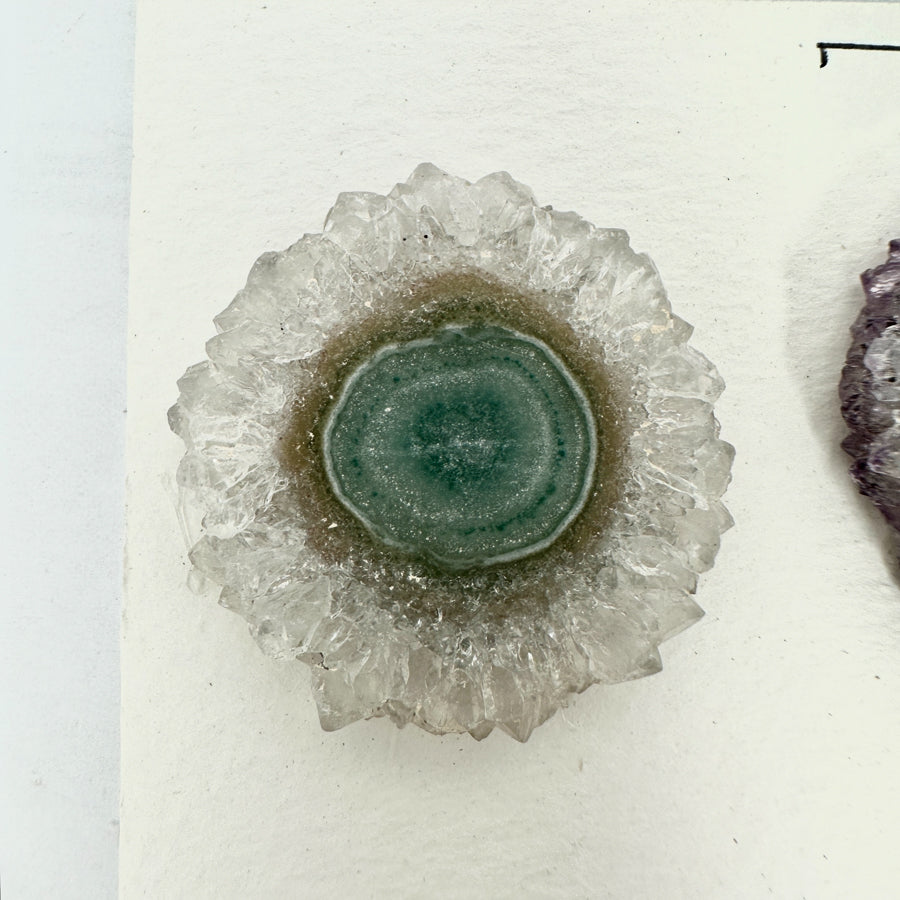 Genuine Amethyst, Agate, Quartz &amp; Green Jasper Stalactite Slices Flat - Perfect for Crafting Unique Jewelry - STS0023