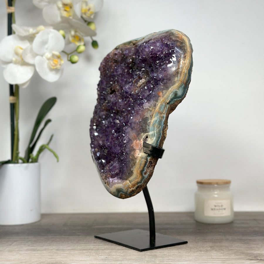 Stunning Amethyst &amp; Jasper Stone Crystal Specimen - MWS1668