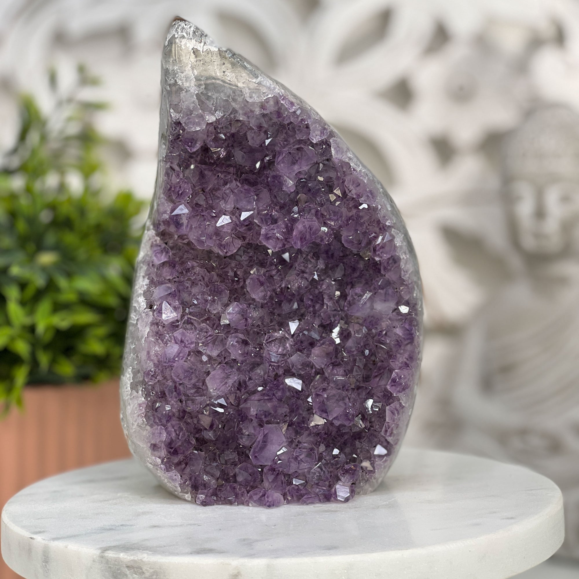 Large Natural Amethyst Flame Carving - FST0079