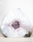 Quartz & Amethyst Stone Flame Crystal Carving Geode - FST0091