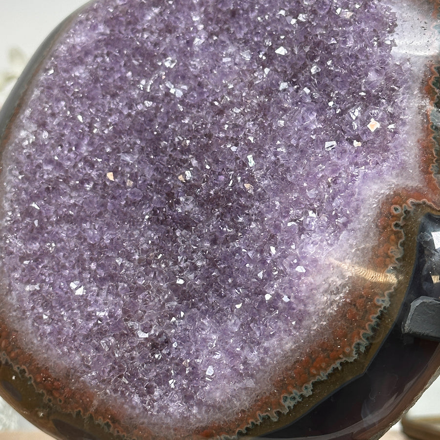 Natural Large Amethyst Geode, Stand Included - AWS1356