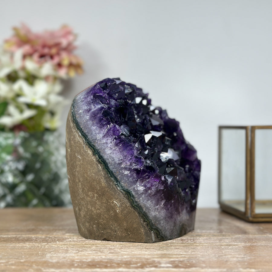 Deep Purple Natural Cathedral Geode - CBP1047