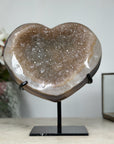 Yellow Quartz & Agate Heart Carving - HST0218