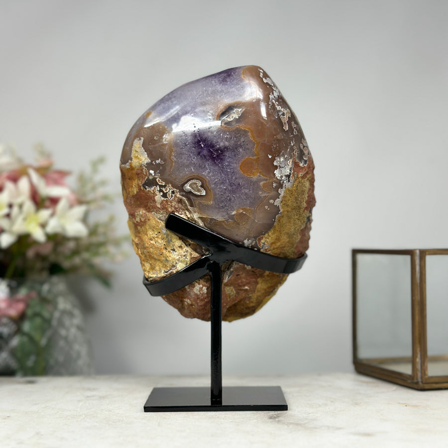 Natural Uruguayan Amethyst Geode: Perfect for Yoga Studios or Meditation Spaces - MWS0849