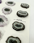 High-Quality Amethyst Quartz & Green Jasper Stalactite Slices for Jewelers - Wholesale Bulk Pack - STS0024