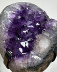 Magnificent Uruguayan Amethyst Geode on Metallic Stand - Elegant Display Piece - MWS0886