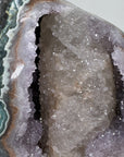 Natural Green Jasper & Amethyst Geode with huge Calcite Formation - CBP1070