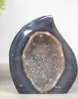 Natural Blue Agate & Quartz Stone Flame - FST0103