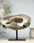 Natrual Quartz Geode with Metallic Stand - MWS1301