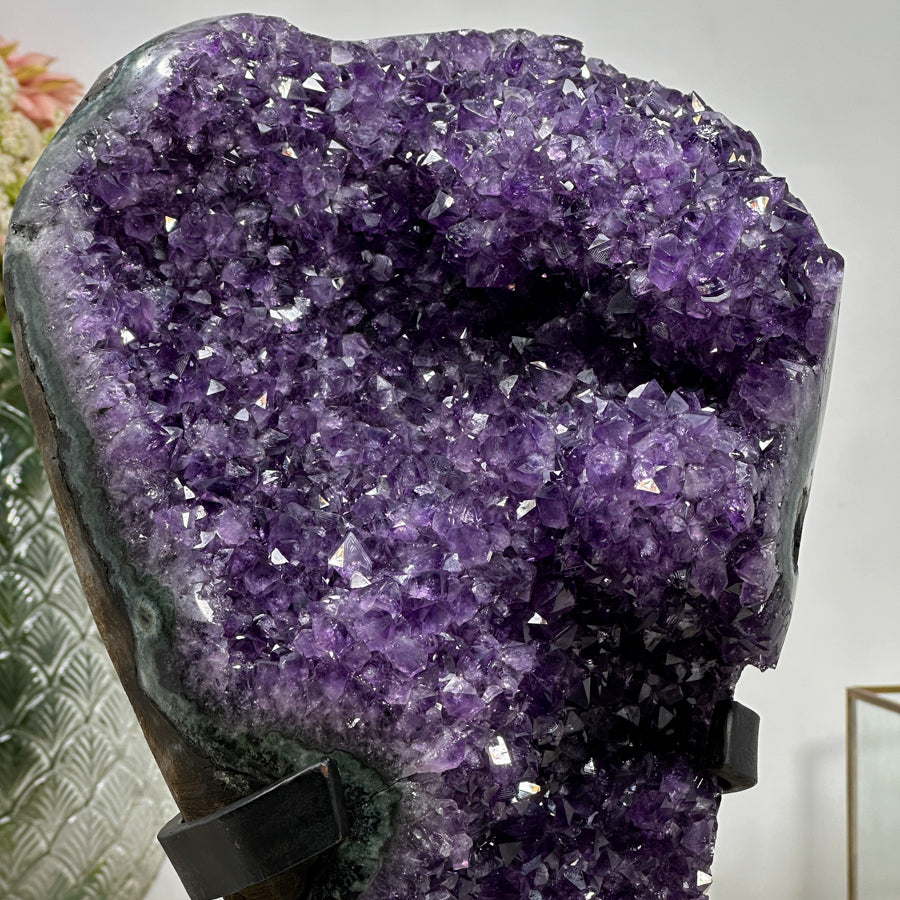 XXL Amethyst Specimen with Jasper Shell and Salactite Formations - AWS1435