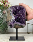 Unique Natural Amethyst Geode with Calcite Crystal Formation - AWS0888