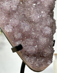 Pink Tone Amethyst Specimen with Sugar Druzy Quartz Crystals on Top - MWS1374