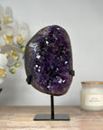 A+ Grade Natural Amethyst from Uruguay, Stand Included - MWS1676